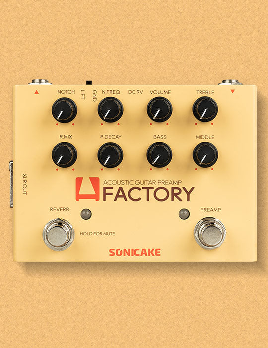 acoustic boost pedal SONICAKE A Factory Analog Preamp & Digital Reverb Pedal – QDS-04
