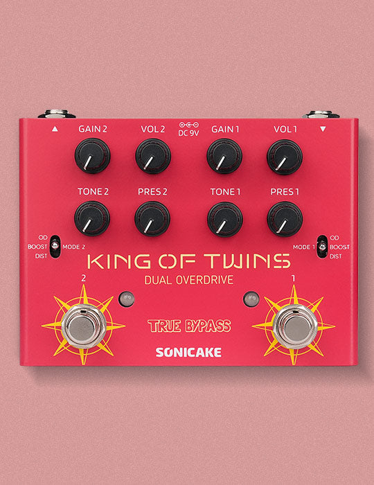 Sonicake King of Twins Dual-Channel Overdrive Pedal with 3 Tone Modes
