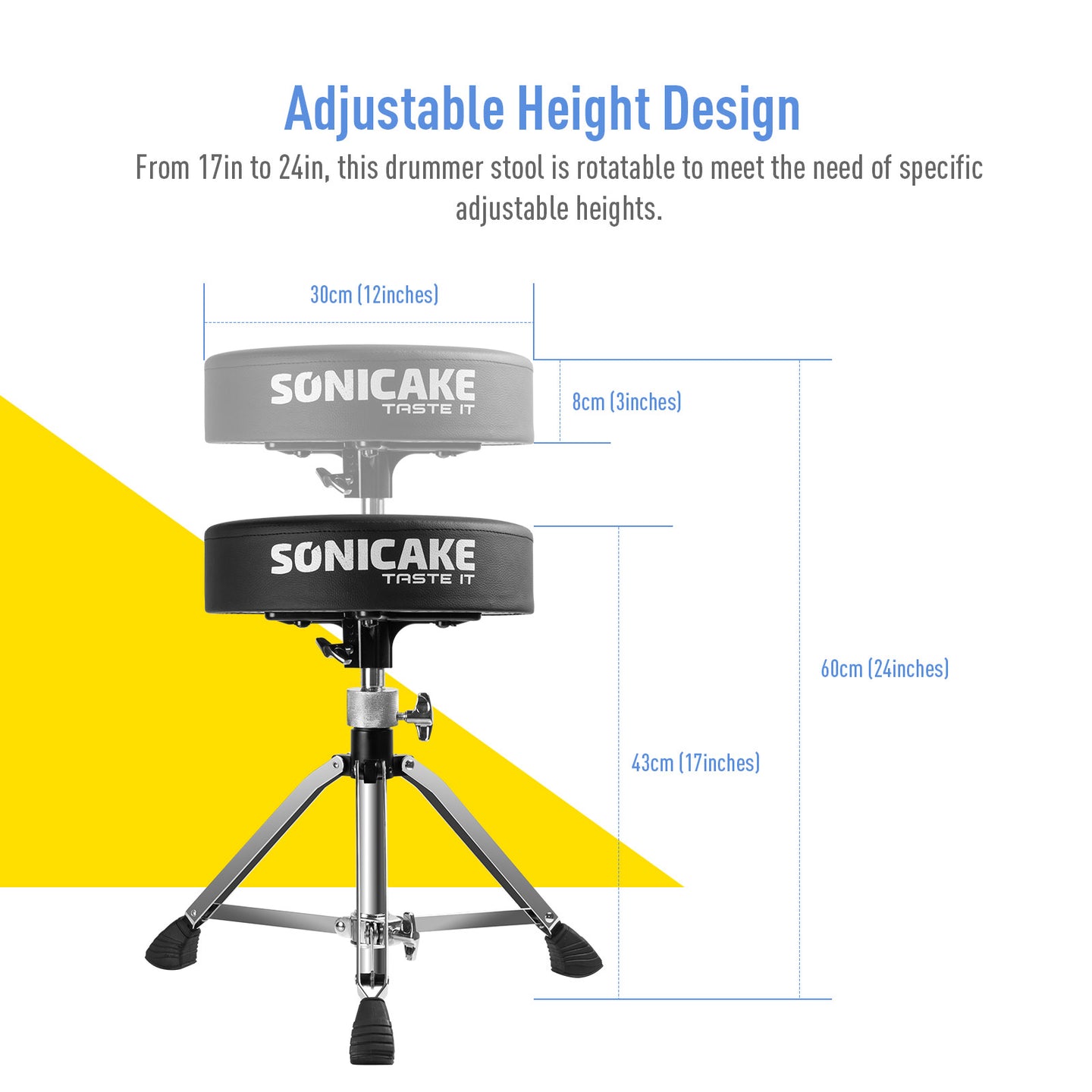 Heavy Duty Drum Throne - Sonicake