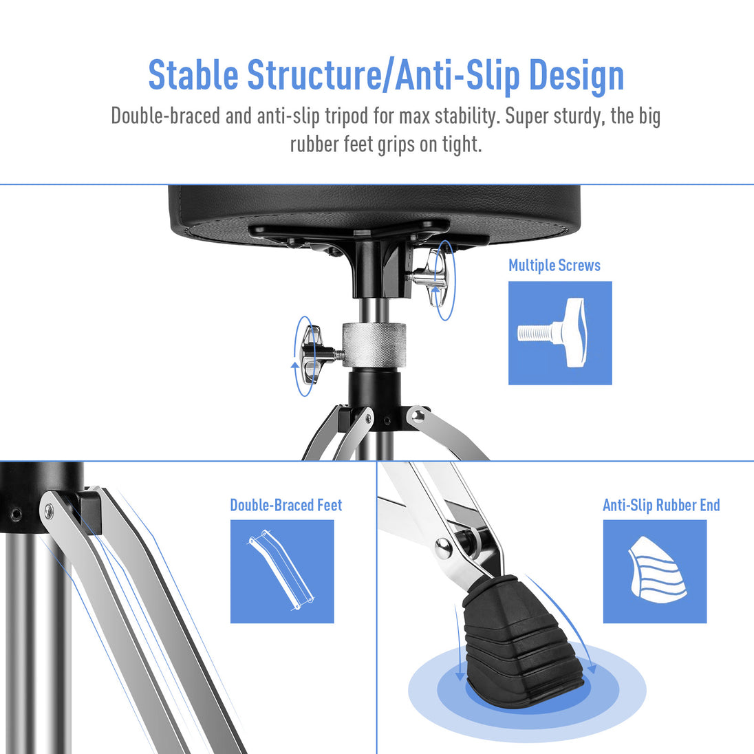 Heavy Duty Drum Throne - Sonicake