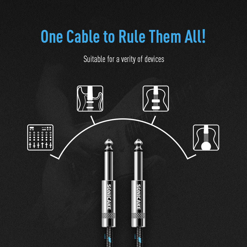 Instrument Cable (10ft/3m, Straight to Straight) - Sonicake