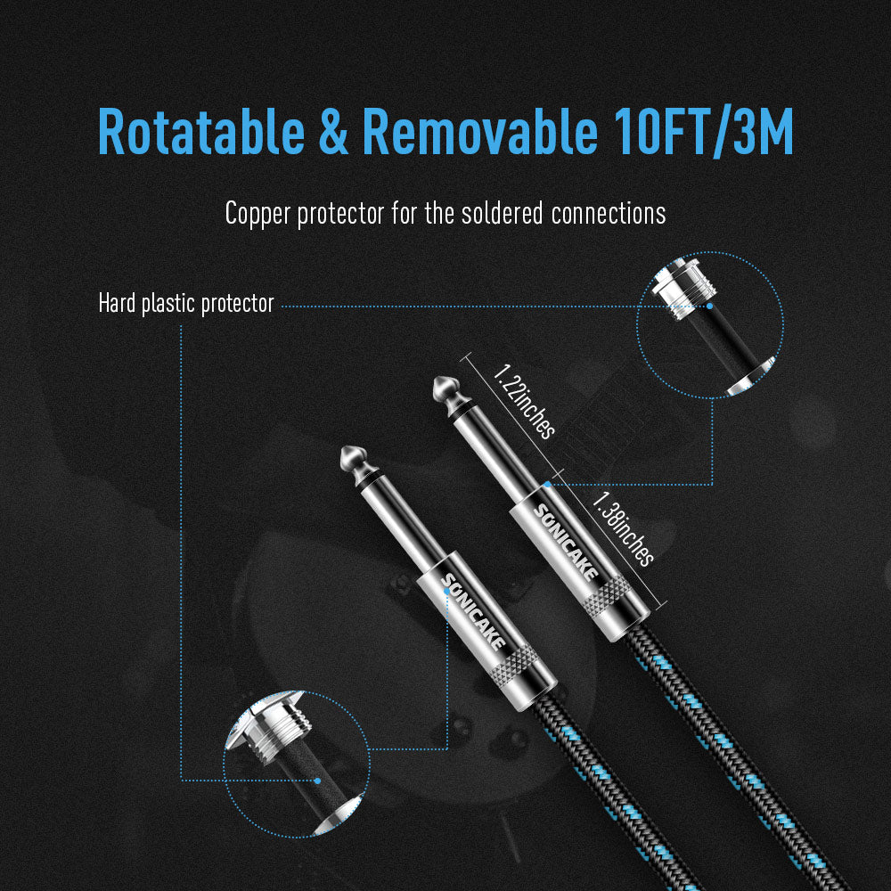 Instrument Cable (10ft/3m, Straight to Straight) - Sonicake