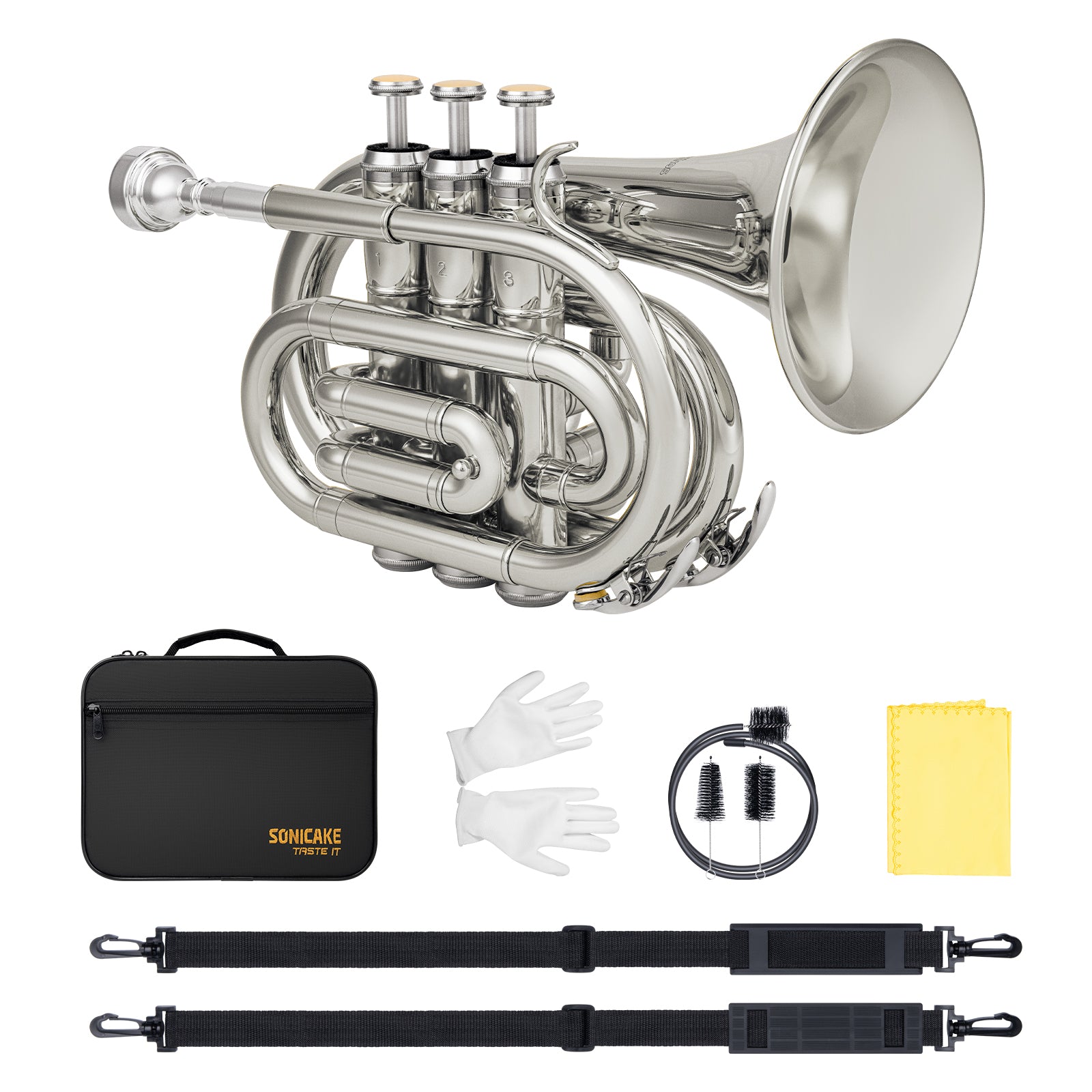 Bb Pocket Trumpet Brass Nickel