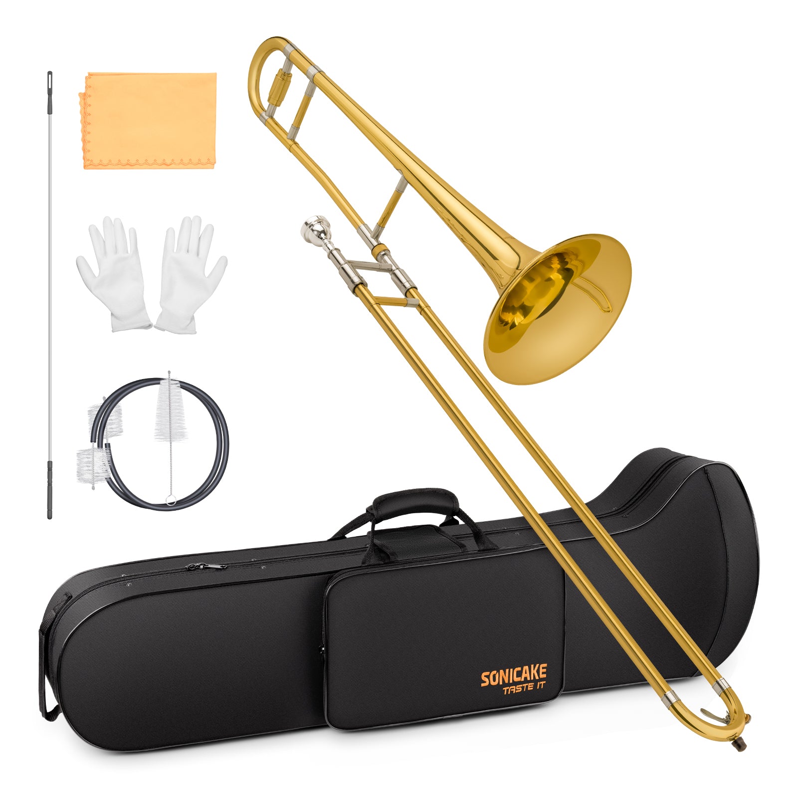 Bb Tenor Slide Trombone Brass Gold