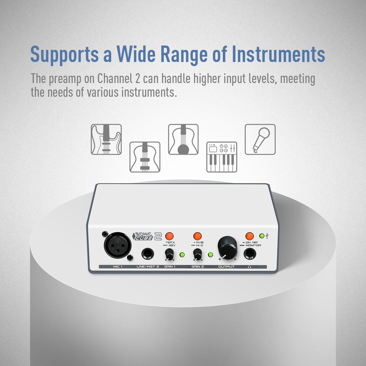 Sonicake Sonic Cube II Dual-channel Audio Interface | QAI-22