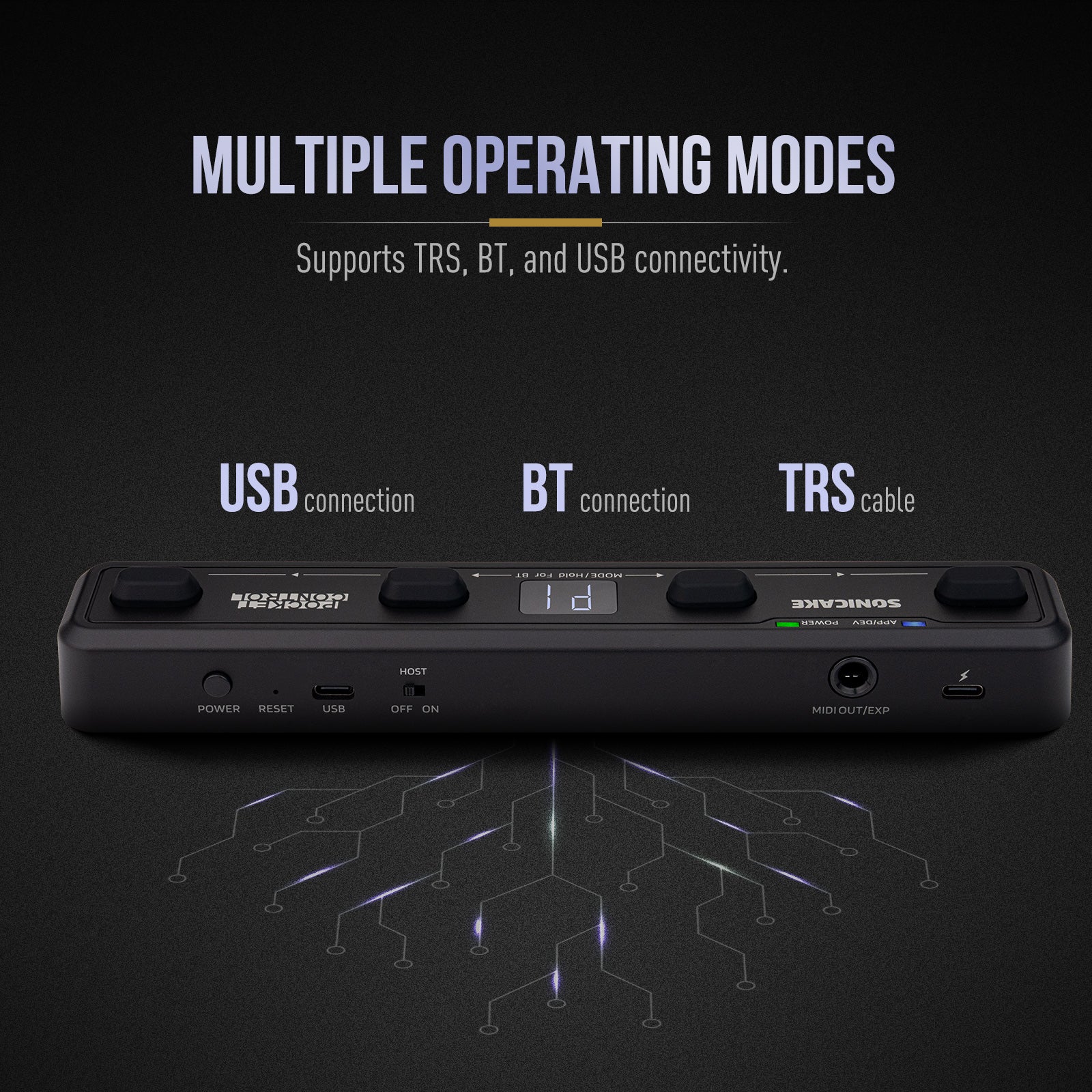 Pocket Control Wireless MIDI Controller with USB Host (Sonicake QCT-4)