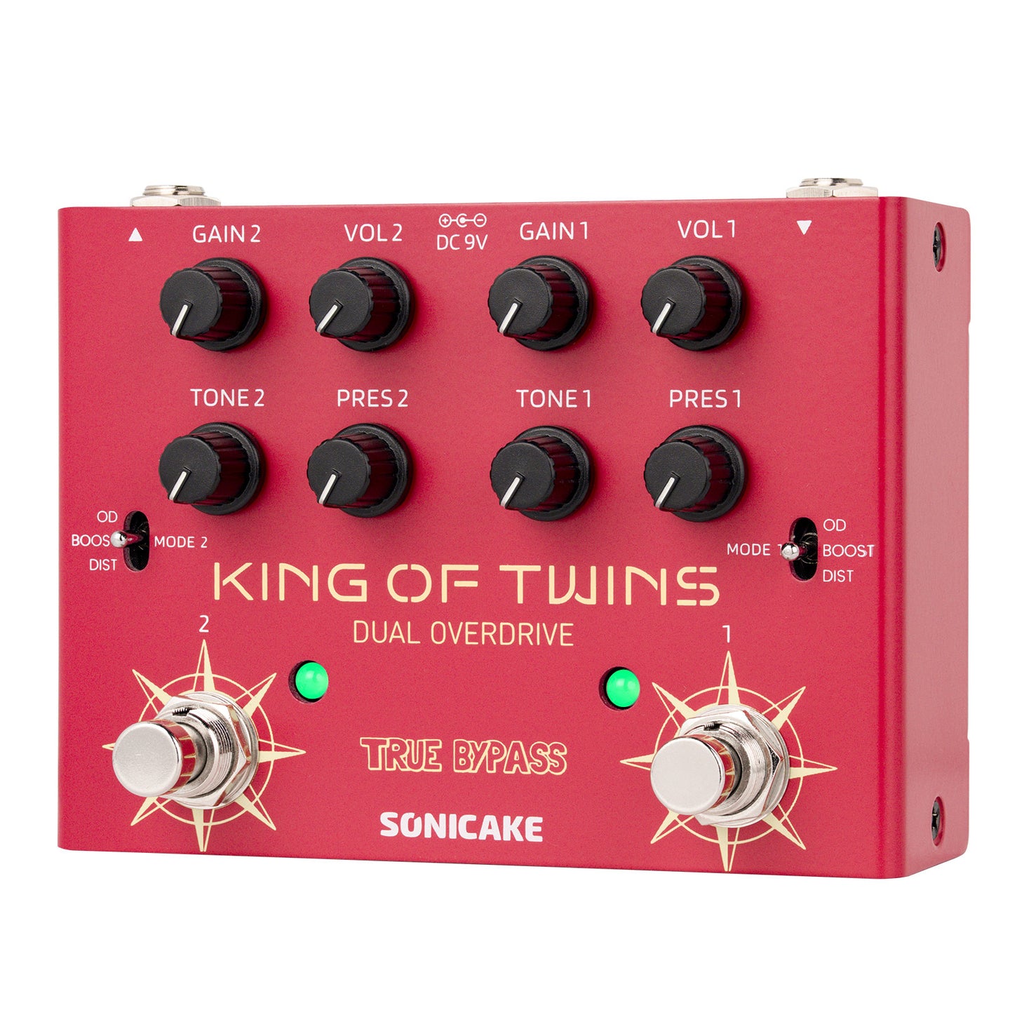 Sonicake King of Twins Dual-Channel Overdrive Pedal with 3 Tone Modes