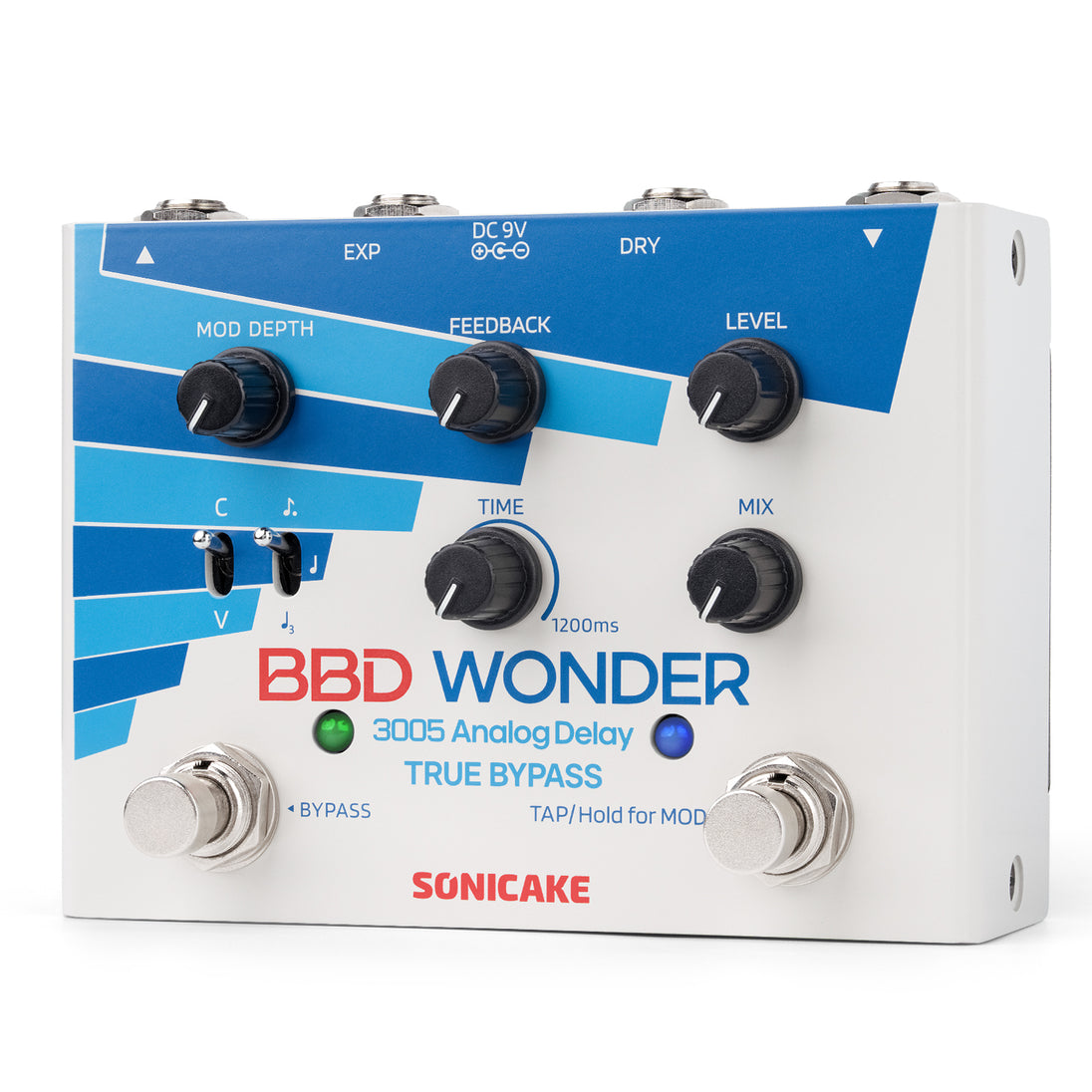 Sonicake BBD Wonder Delay & Modulation Guitar Bass Effects Pedal