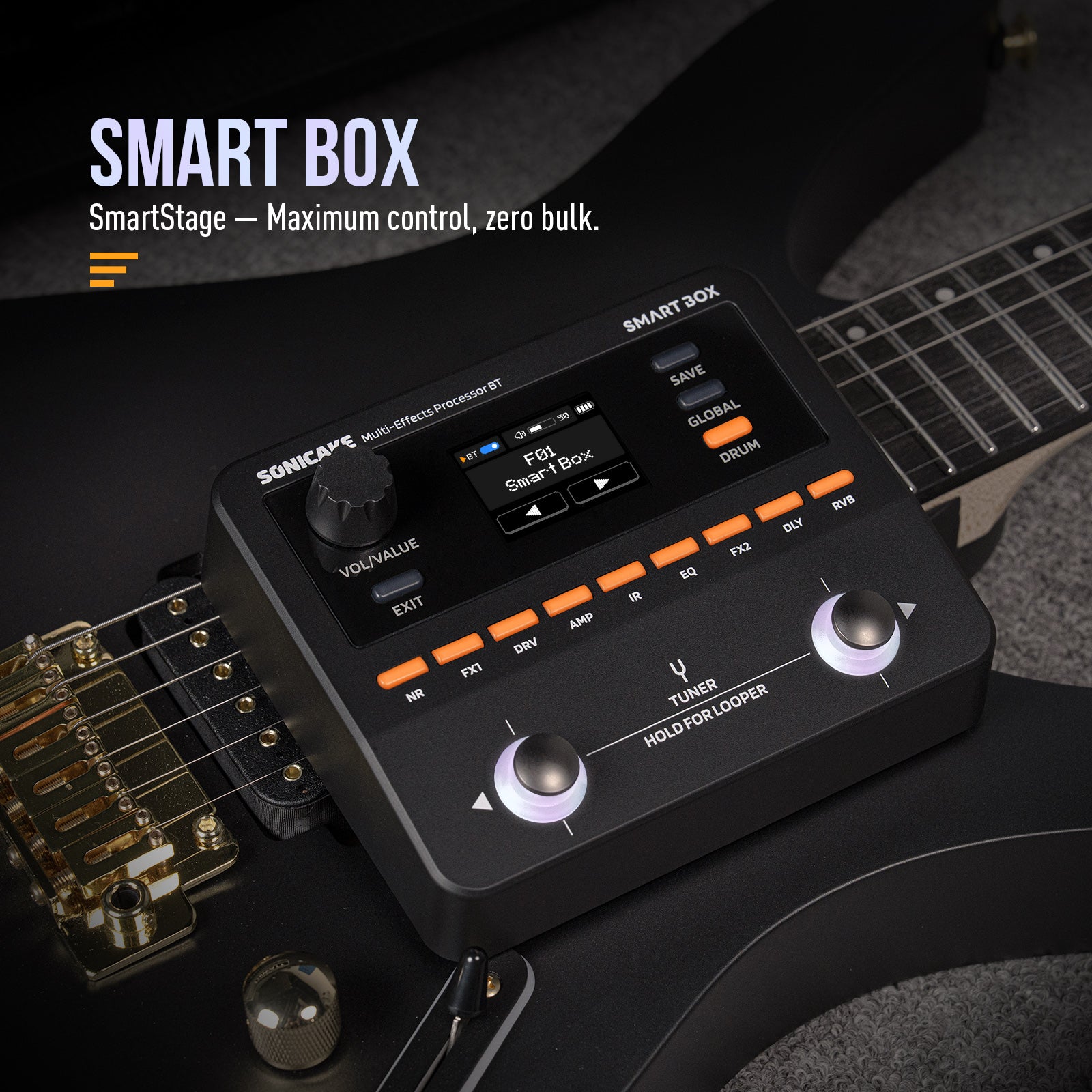 新製品　SONICAKE SMART マルチエフェクトプロセッサー SONICAKEが次世代コンパクトマルチエフェクター「SMARTBOX QME-20」を