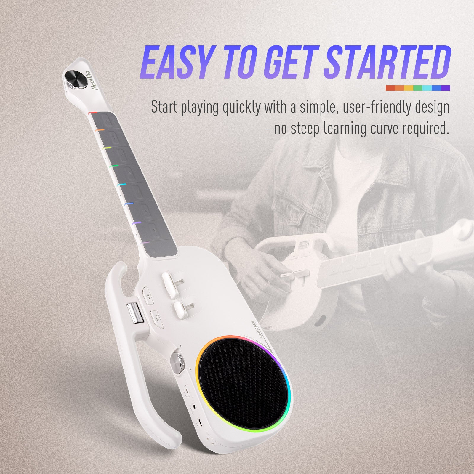 Sonicake NeoUke Stingless Smart Guitar