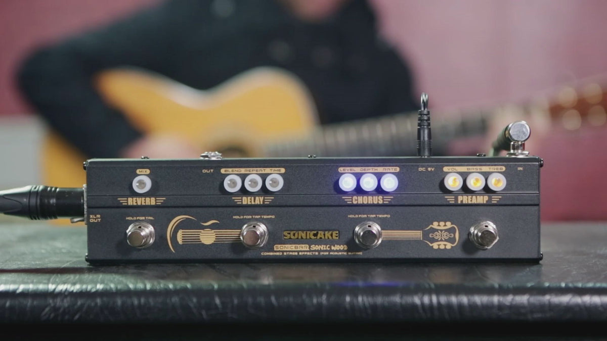Sonicake Sonic Wood Acoustic Guitar Multi Effects Pedal Preamp DI Box
