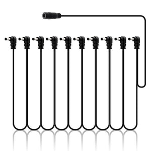 SONICAKE Guitar Bass Accessories 9V DC 10-Way Right Angle Plug Daisy Chain Power Cable