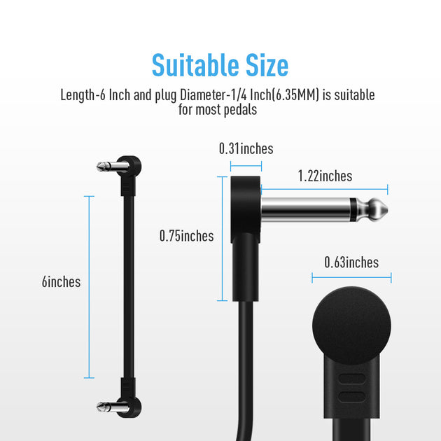 6 Inch Patch Cable (6Pcs) - Sonicake