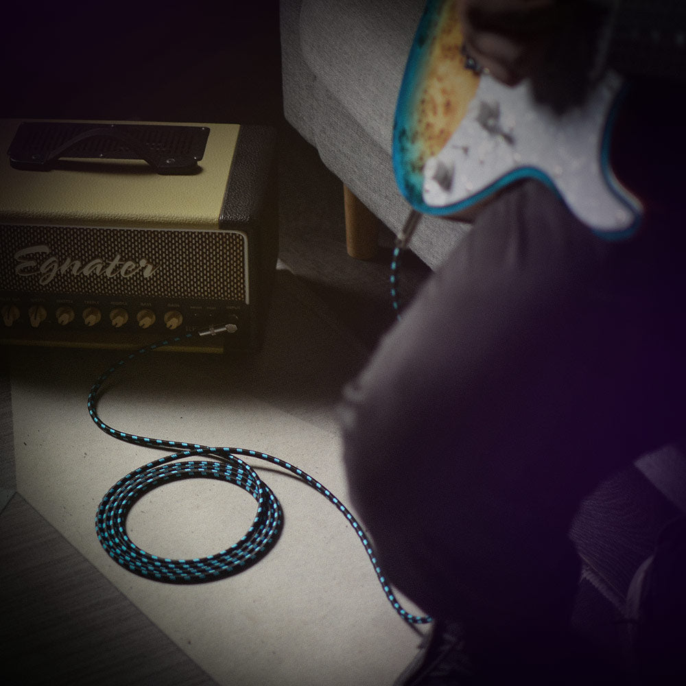 SONICAKE 10 ft Guitar Cable 3M Amp Cord Blue