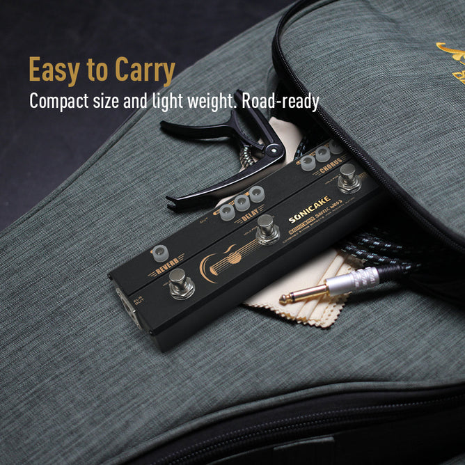 Sonicake Sonic Wood Acoustic Guitar Multi Effects Pedal Preamp DI Box